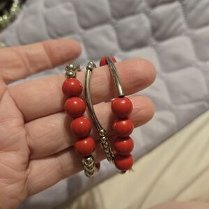 Elegant Red Beaded Bracelet